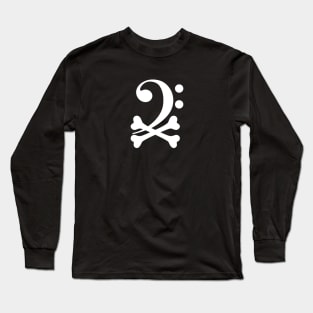 Bass Clef And Crossbones Long Sleeve T-Shirt